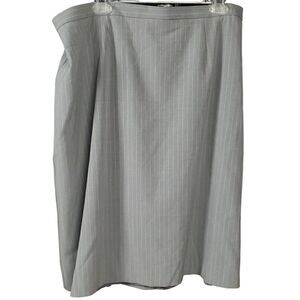 Vintage Sport Collection Skirt Size 20 Gray Preppy Pinstripe Corpcore Office